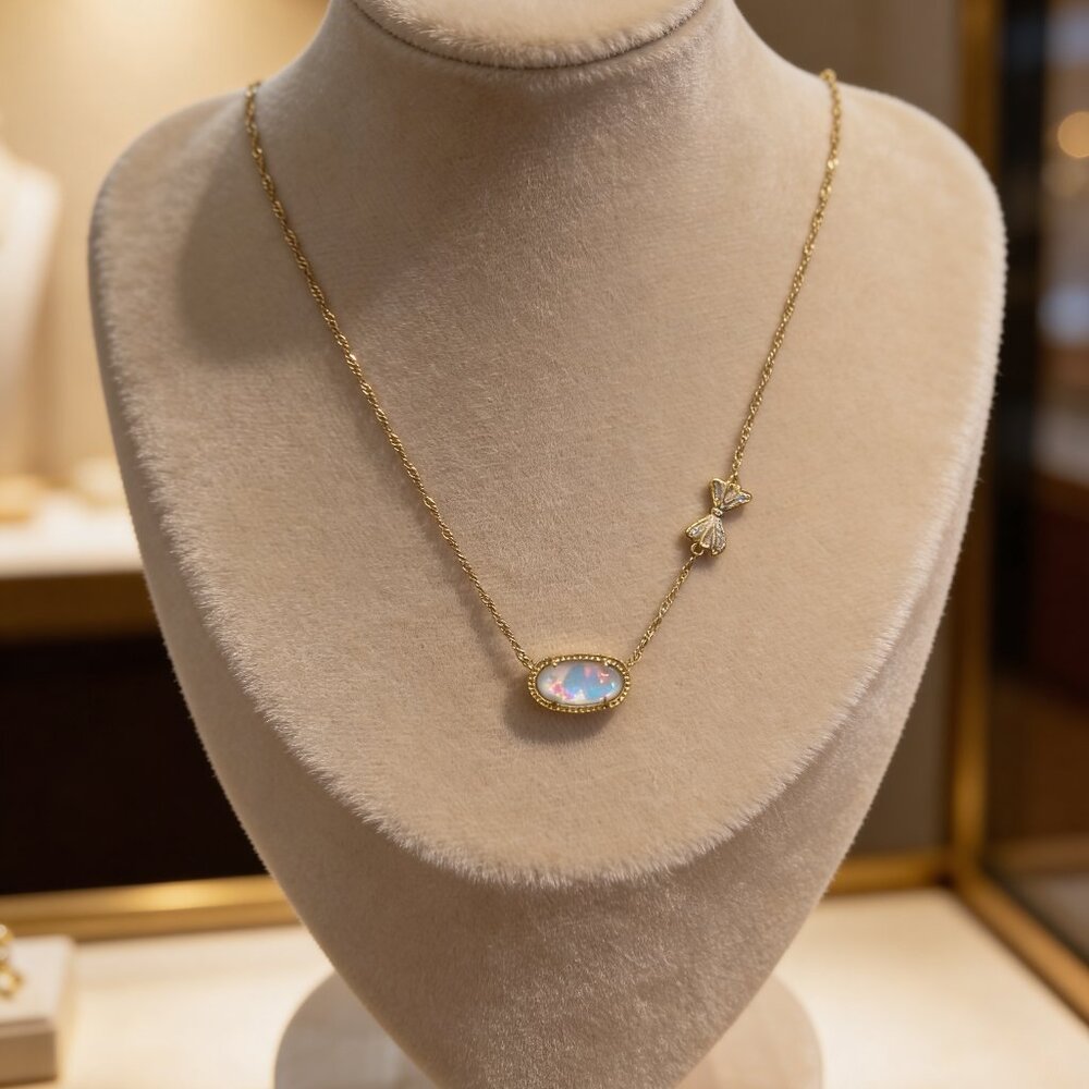 LoveShackFancy Bow Necklace
